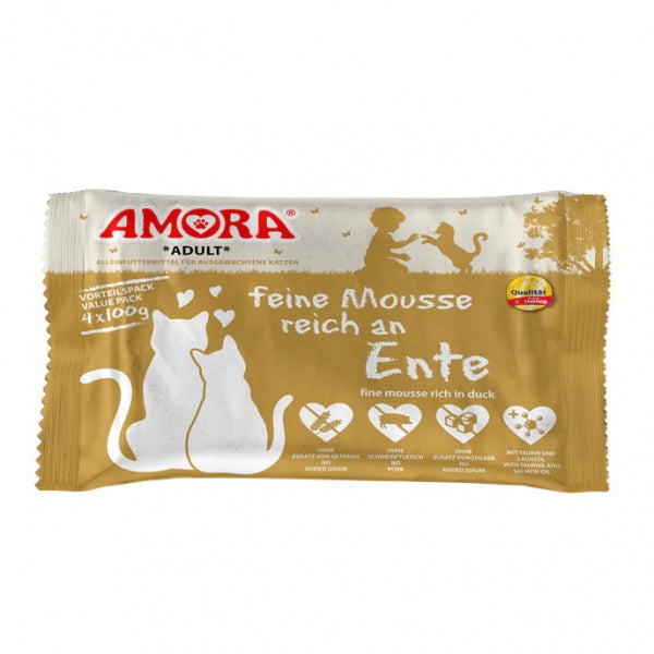 Amora Pasteet kassile Kana, veise ja pardiga (Feine Mousse) 4x100g