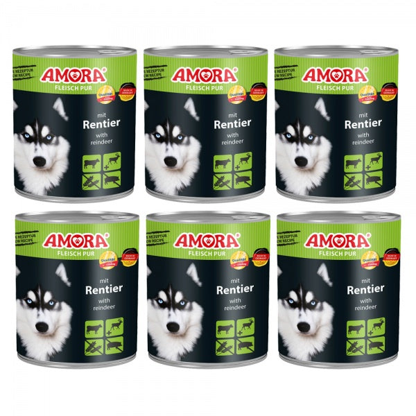 Amora Meat Pure Dog Food (Beef & Reindeer) 800g x 6pcs
