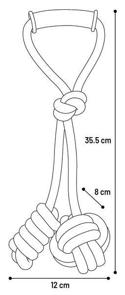 Flamingo Mänguasi Koerale Nööri ja Sangaga 35,5cm – pilt 2