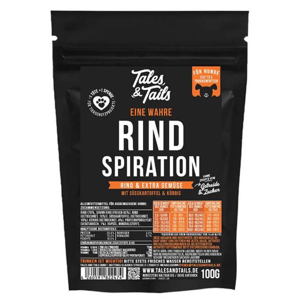 Tales and Tails Pehme Kuivtoit Täiskasvanud Koertele (70% Veiseliha) 100g