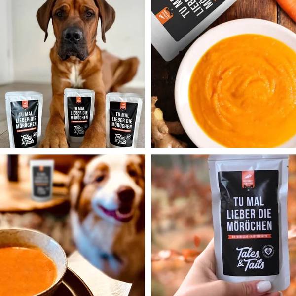 Tales and Tails Porgandisupp Koertele - Looduslik leevendus seedetrakti probleemidele 130ml – pilt 2