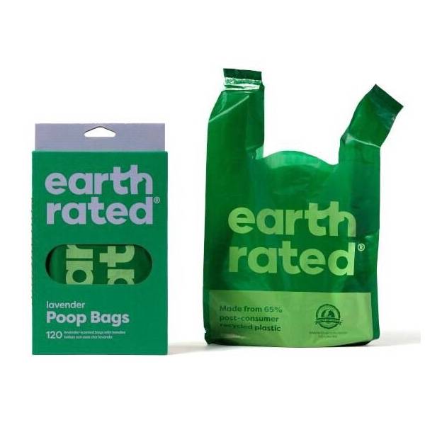 Earth Rated 100% Leak proof Poop Bags with Handle 120pcs
