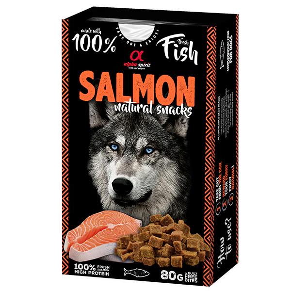 Alpha Spirit Natural Snack - Lõhega Maiused Koerale 80g