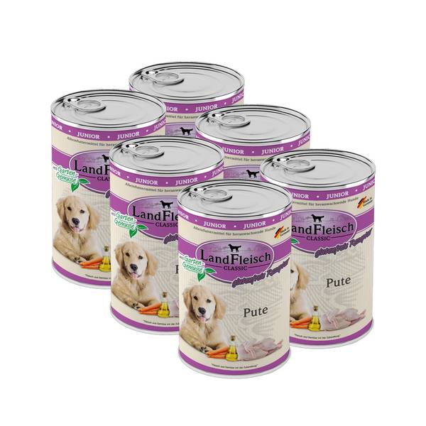 Landfleisch Classic Junior Kutsikakonserv Kalkunilihaga (Pute) 400g x 6tk