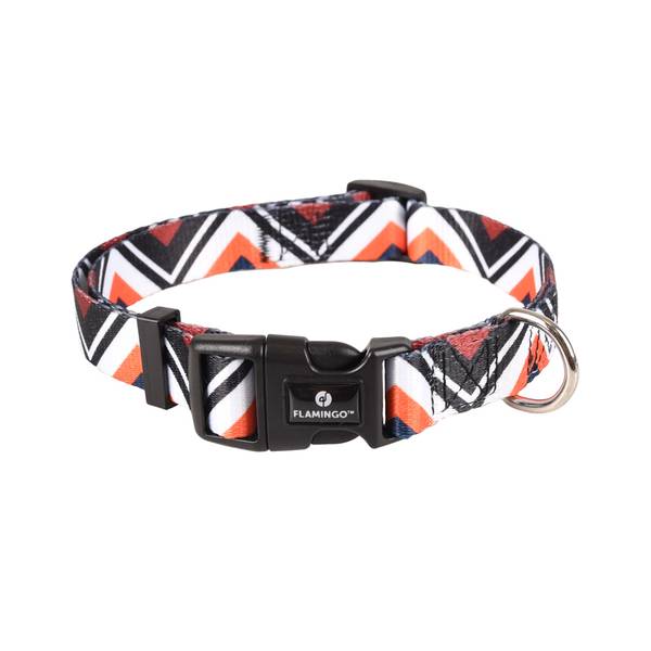 Flamingo Kaelarihm Stain Valge/Must/Oranž 40-55cm 20mm
