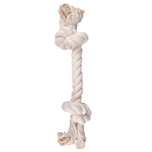 Flamingo Mänguasi Koerale Puuvillast Köis Kahe Sõlmega, Valge 32cm