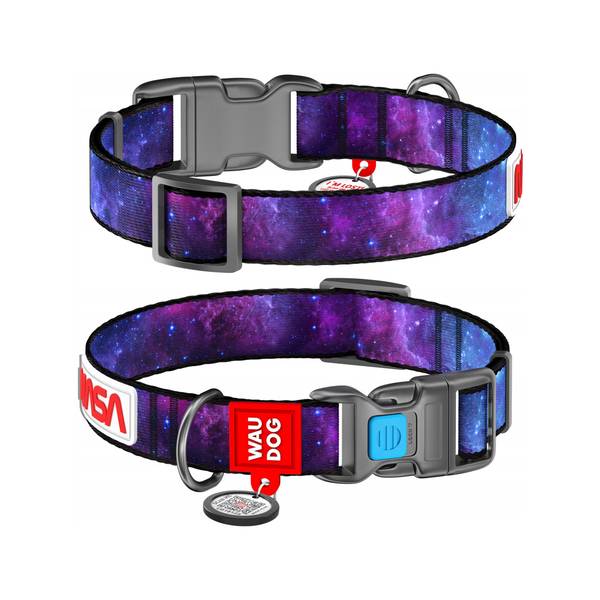 WAUDOG Nailonist Kaelarihm Koerale QR-passiga NASA21, 25 mm x 37–58 cm
