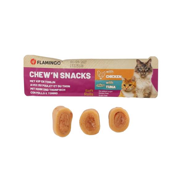 Flamingo Chew'n Snacks Kassimaius Kana ja Tuunikalaga 10g