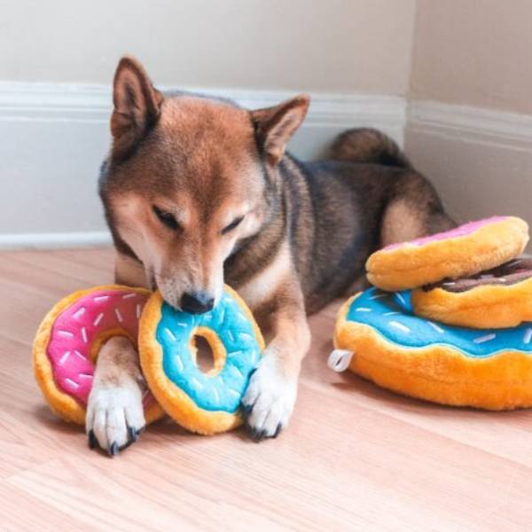 ZippyPaws Mänguasi Koerale - Mini Donutz, Maasikas 13cm – pilt 2