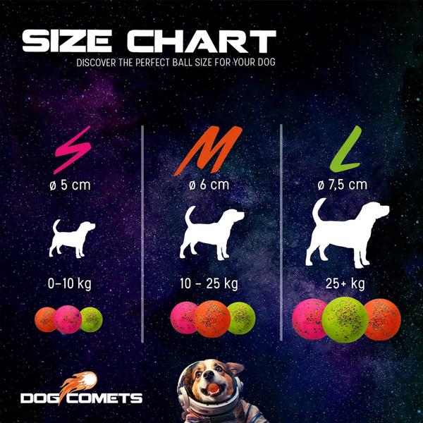 Dog Comets Mänguasi Koerale – pall Stardust, L 7,5cm (Ujub vees) – pilt 3