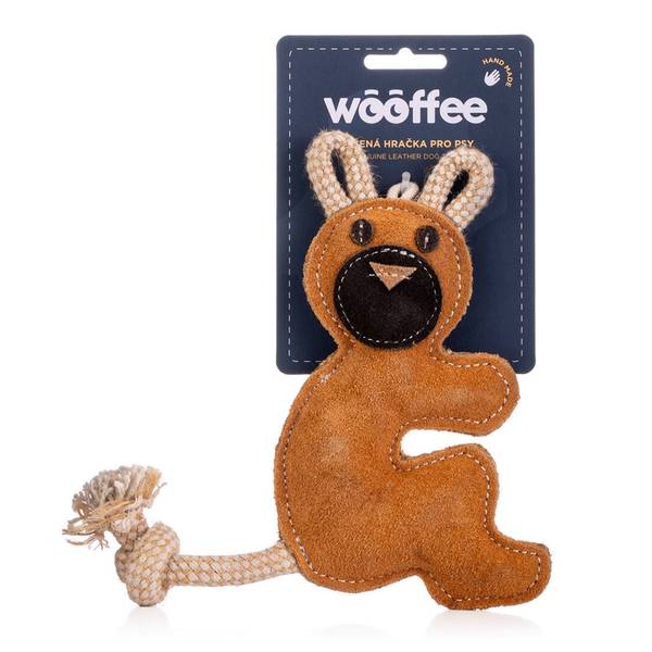 Wooffee Mänguasi Koerale - Nahast Karu 15cm