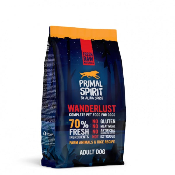 Primal Spirit 70% Wanderlust Koeratoit (Kana ja Kala) 1kg